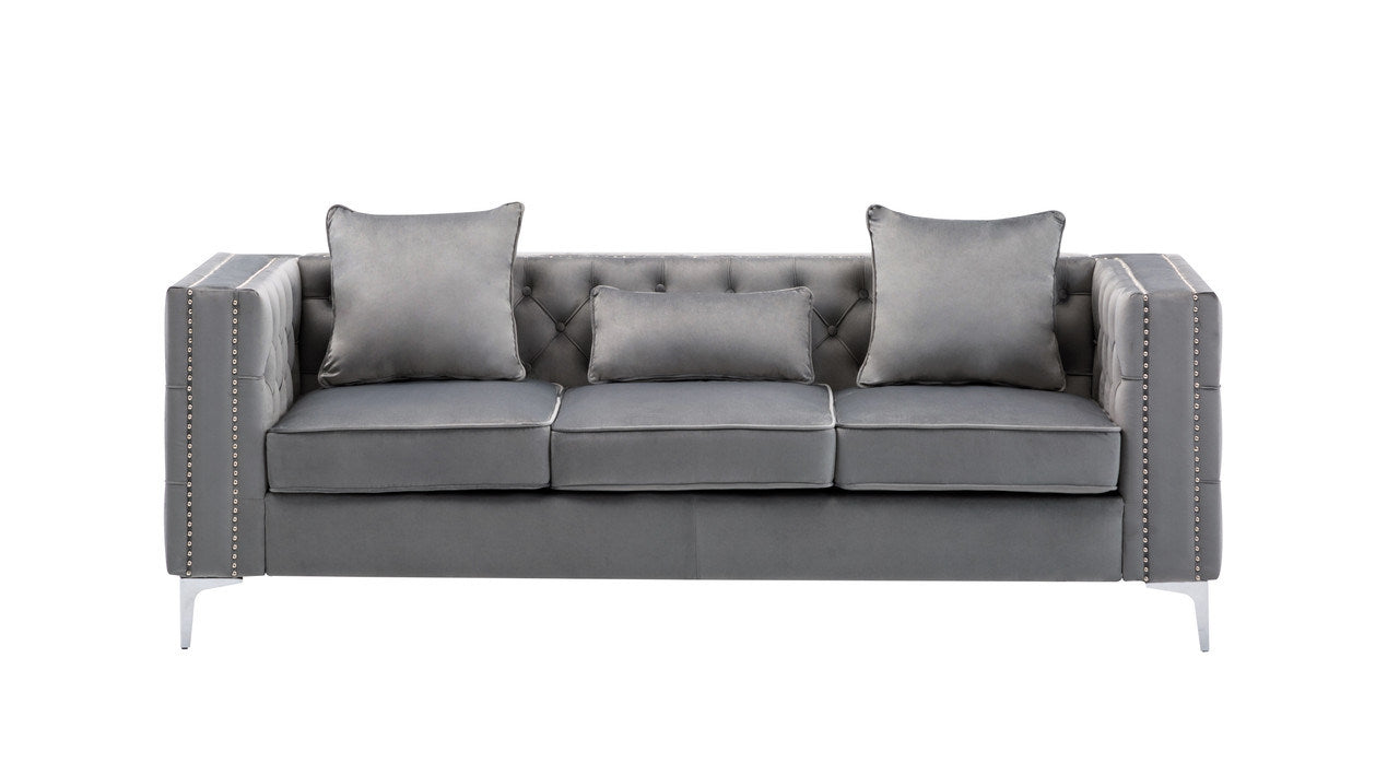 lorreto velvet sofa set