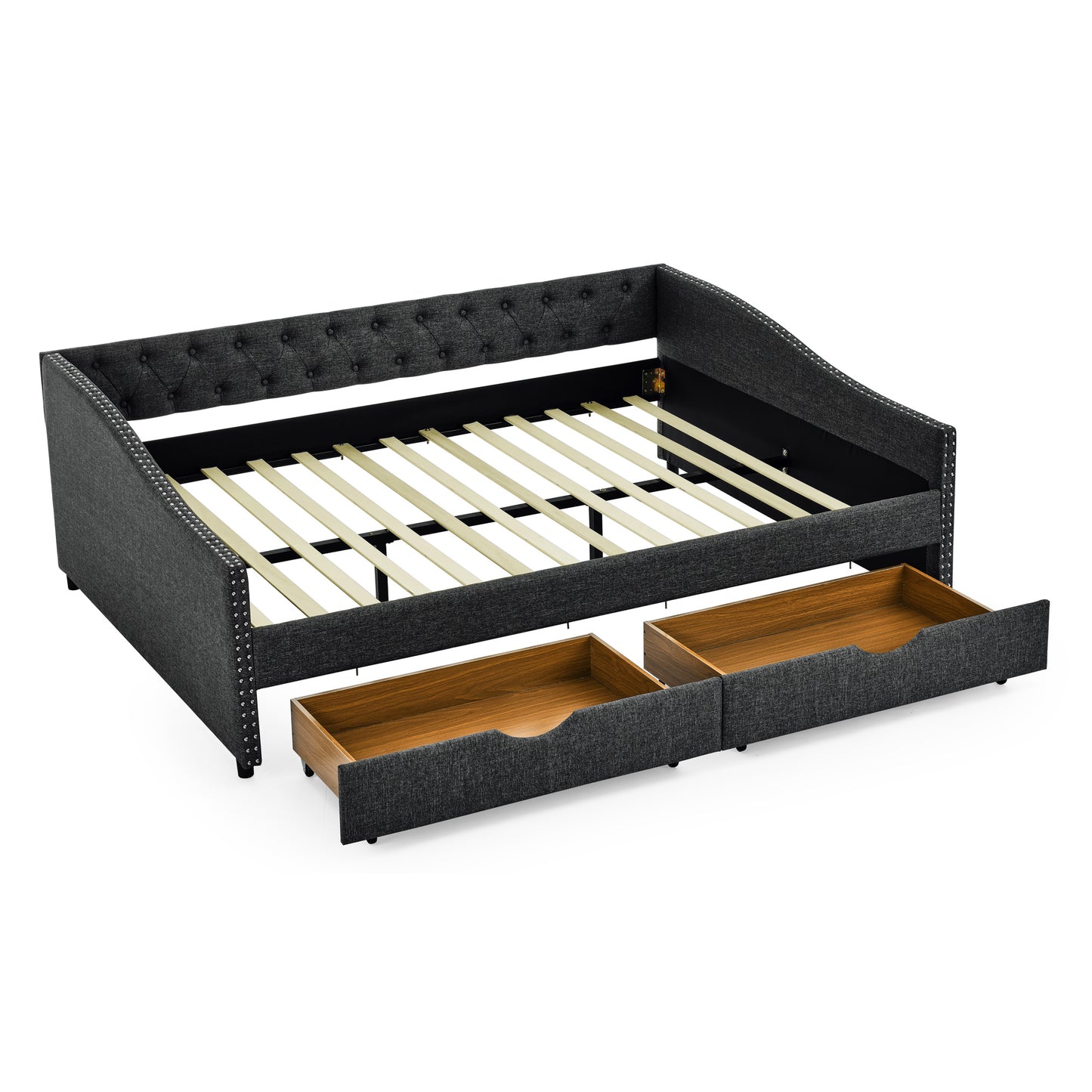 morgan upholstered daybed/sofa bed with drawers