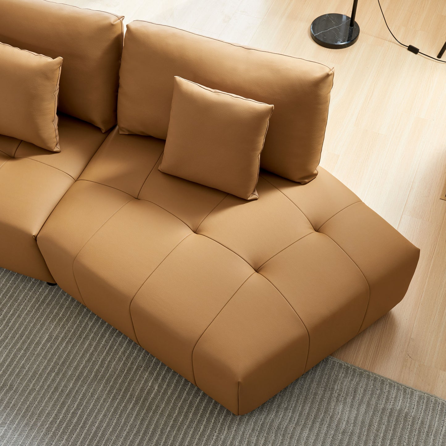 modern modular tufted sectional