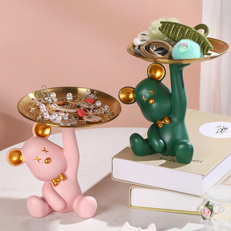 northeuins resin bear tray keys receiver