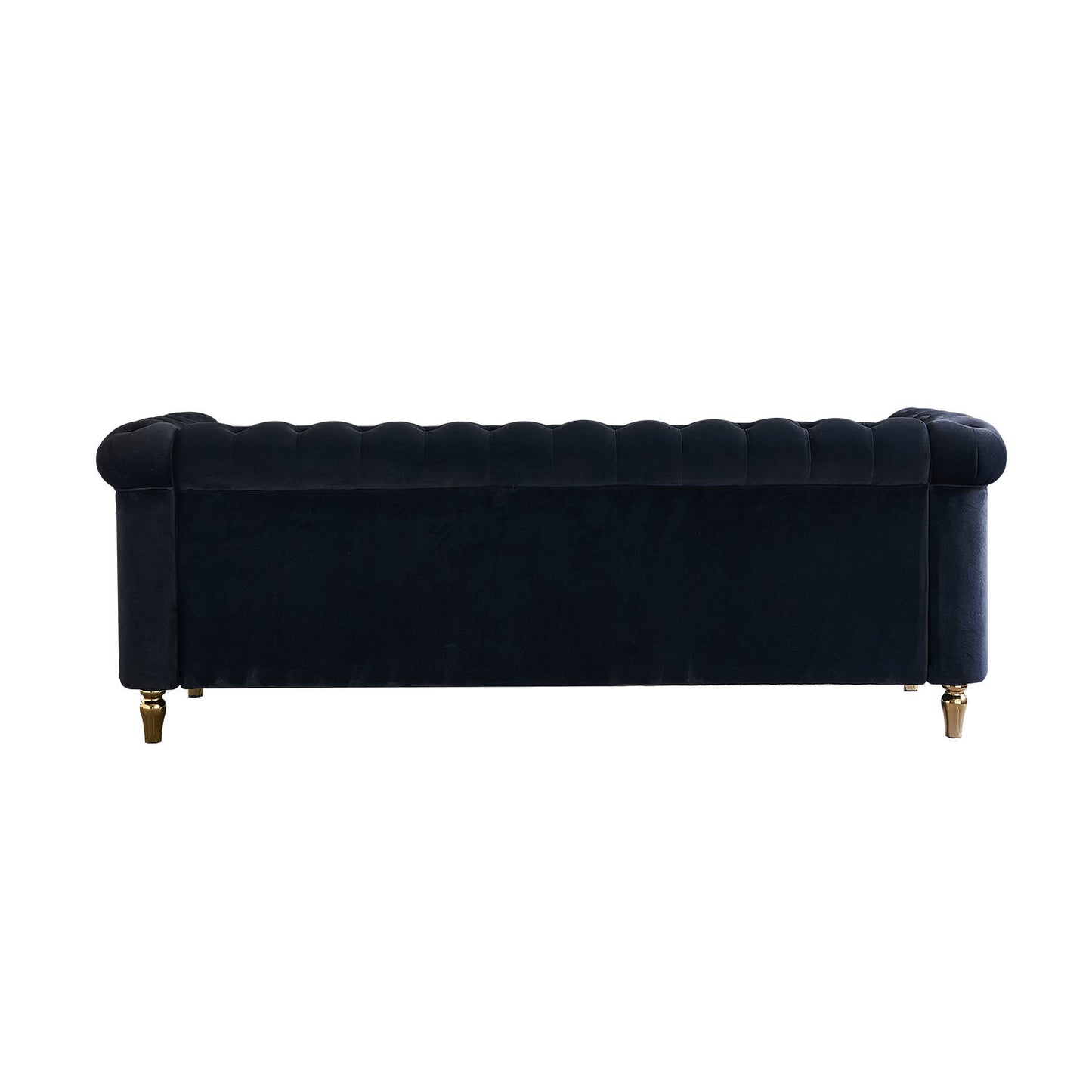 chesterfield velvet sofa, black