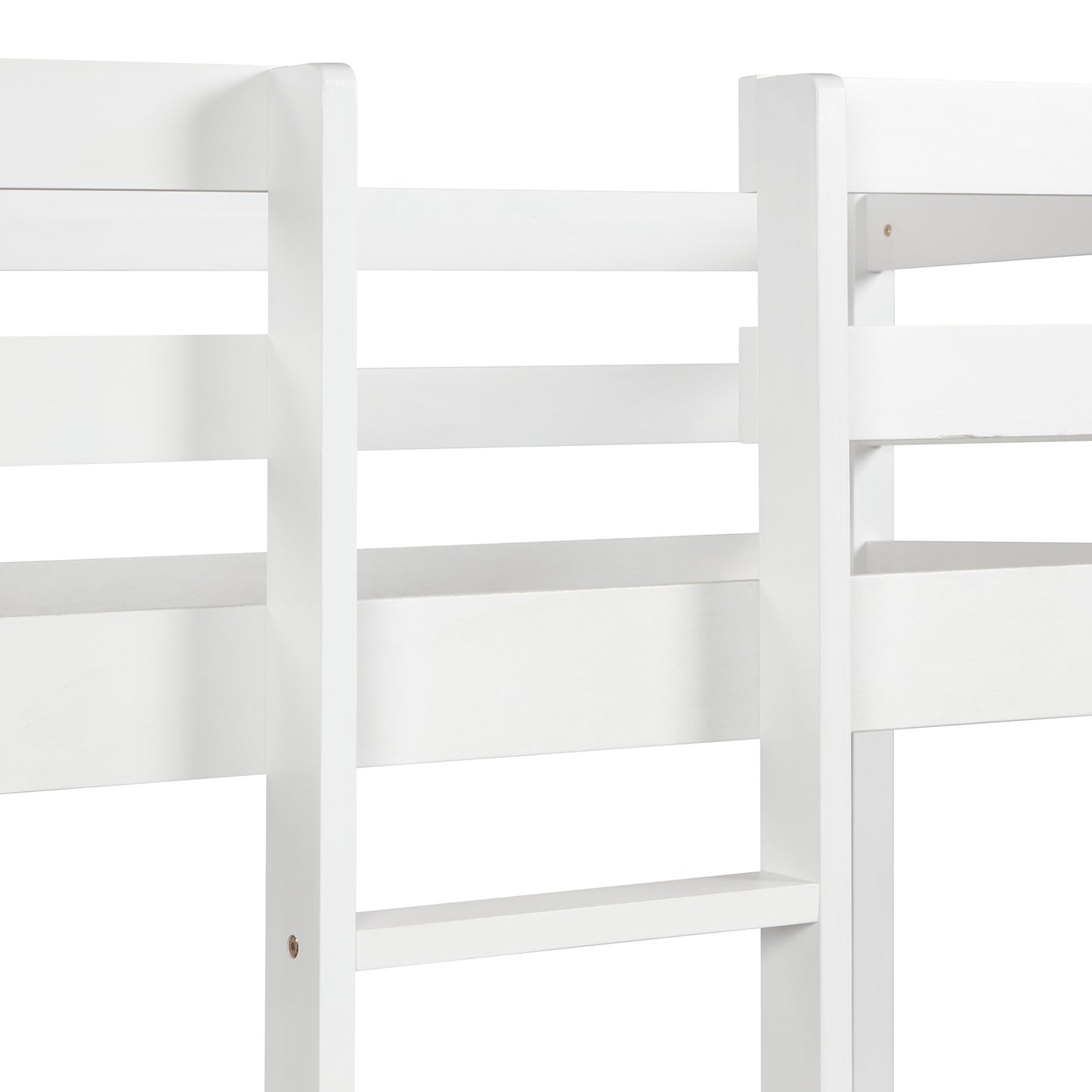 functional loft bed twin size,white