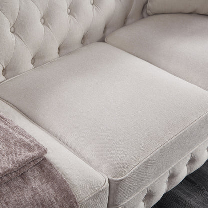 Zara Chesterfield Sofa Beige