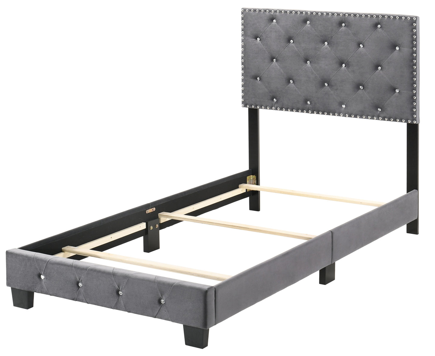 suffolk twin bed , gray