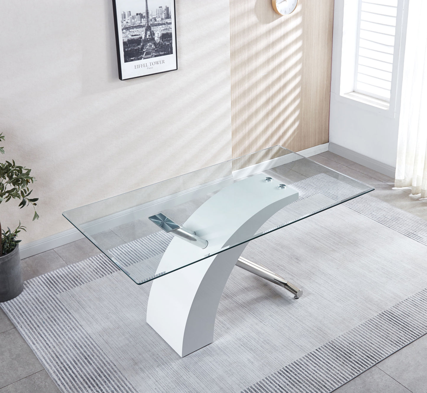 luxury glass top dining table