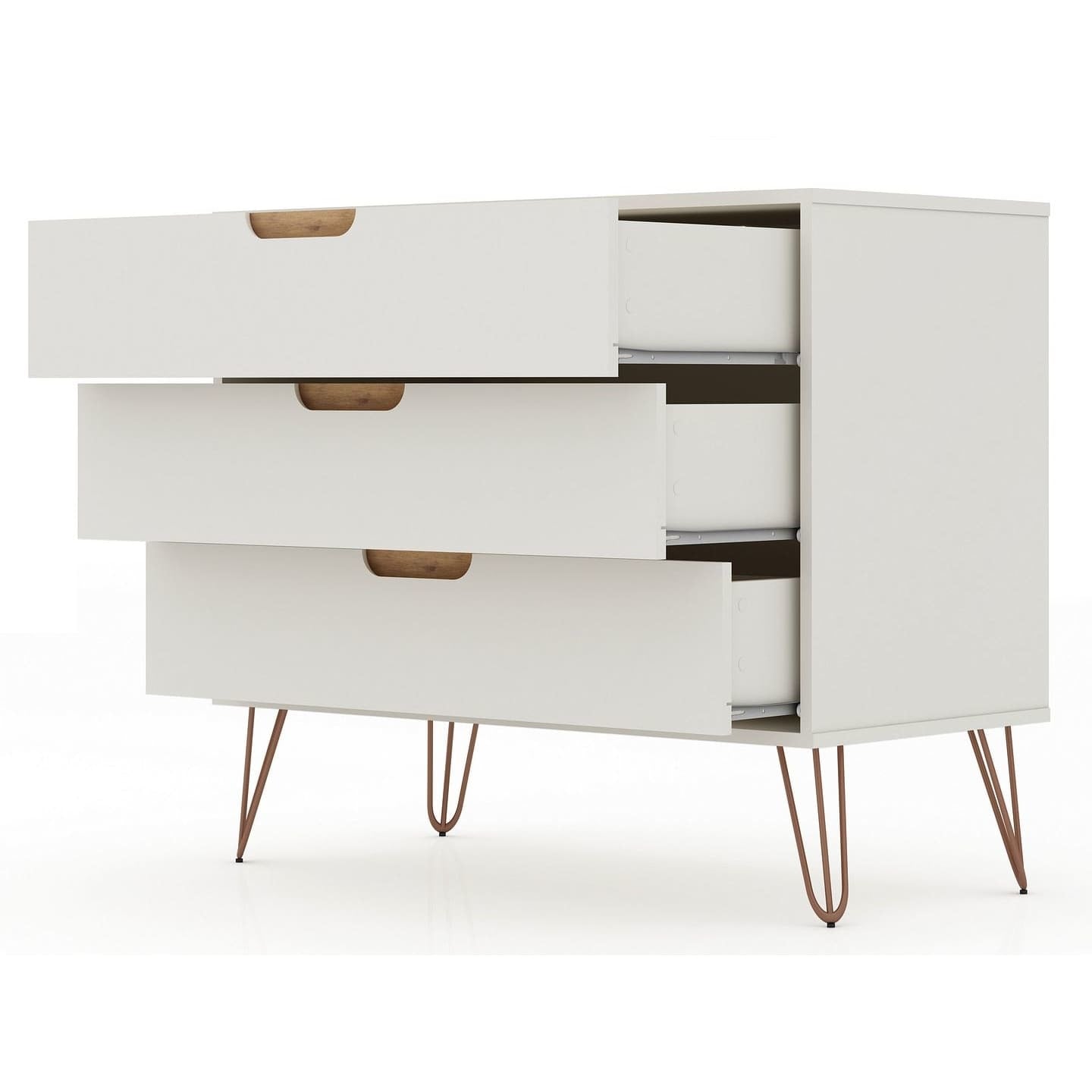 manhattan comfort rockefeller mid-century- modern dresser with 3-drawers in