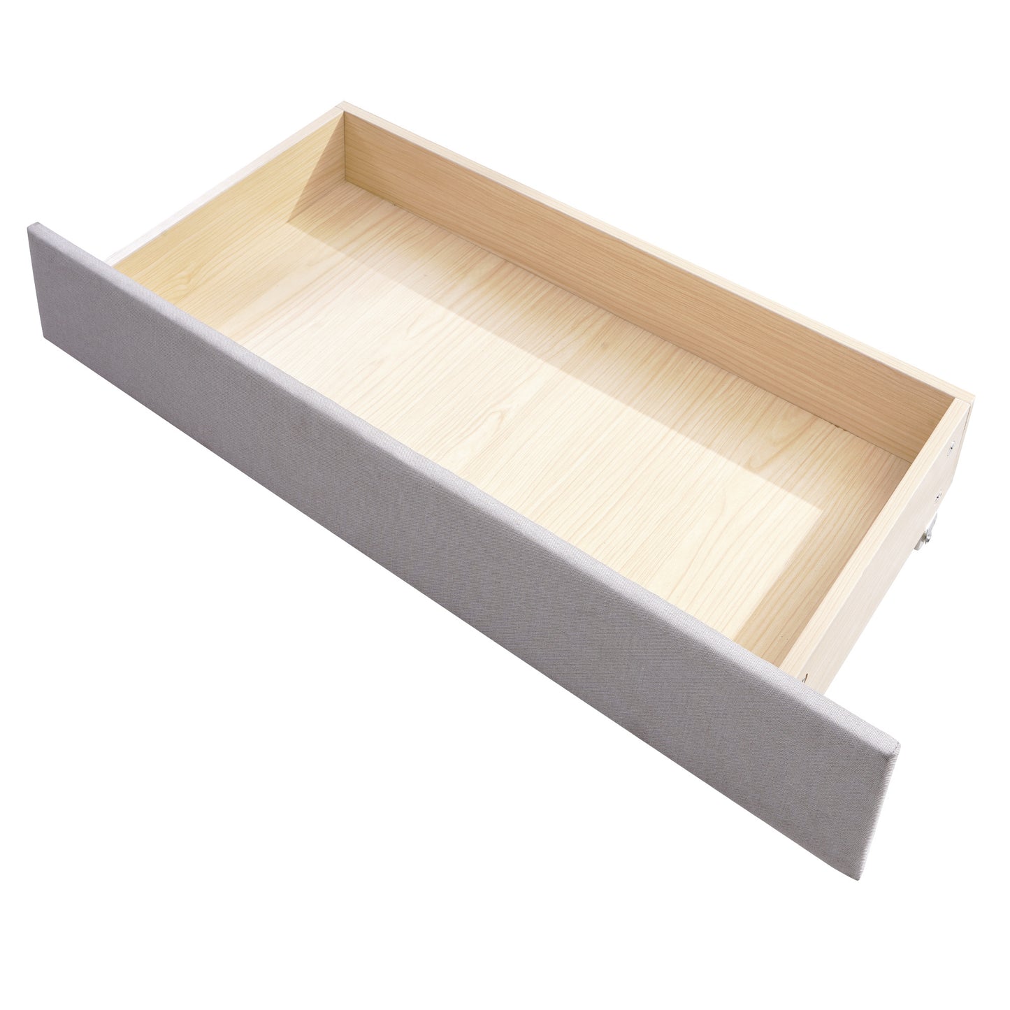 upholstered bed with storage headboard, led, usb charging and 2 drawers