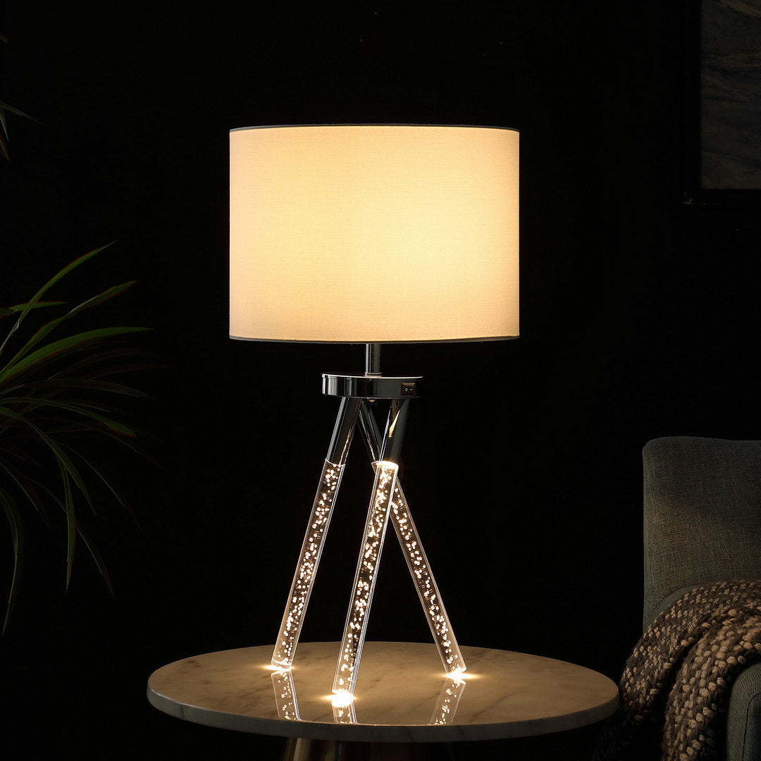 26.25" in mid century birgit led acrylic tapered legs