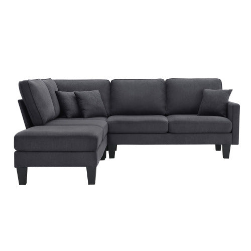 terry 5-seat couch set with chaise with 3 pillows