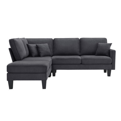 Terry 5-Seat Couch Set with Chaise with 3 Pillows