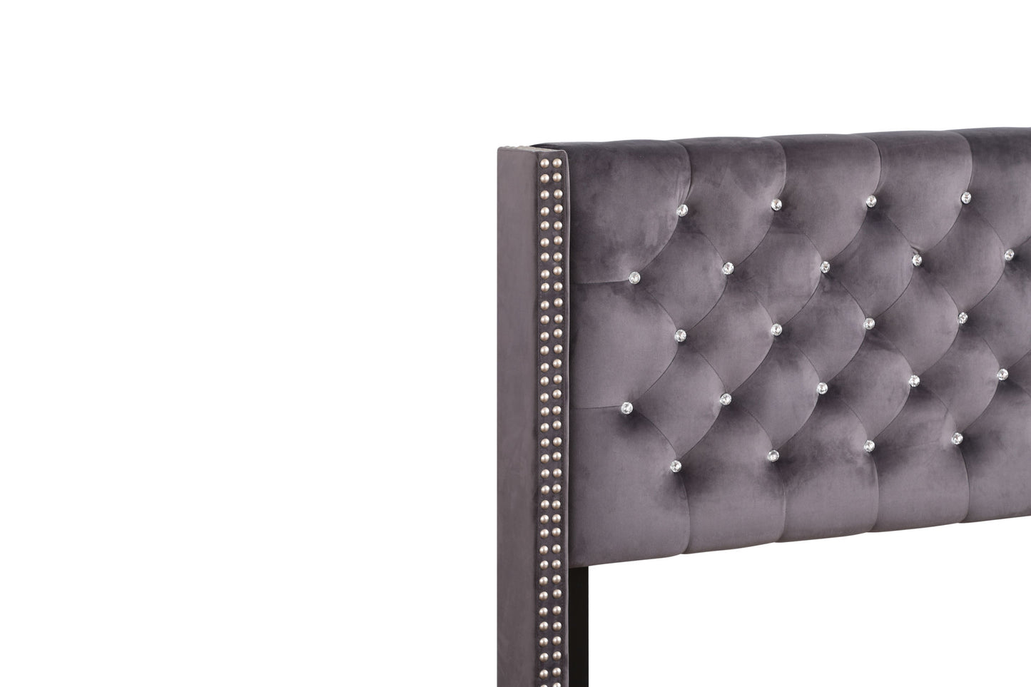 julie queen upholstered bed , gray