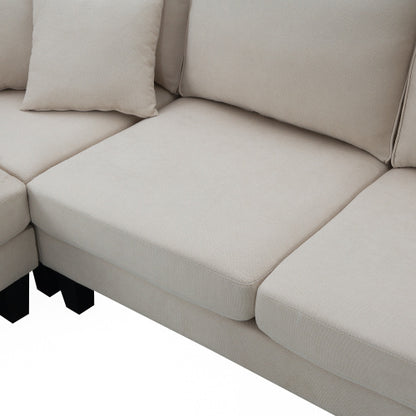 Terry 5-Seat Couch Set with Chaise with 3 Pillows