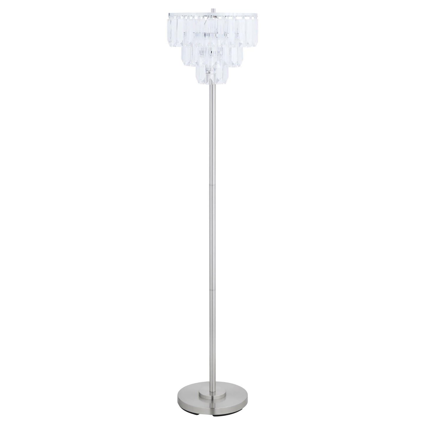 chrome metal base floor lamp