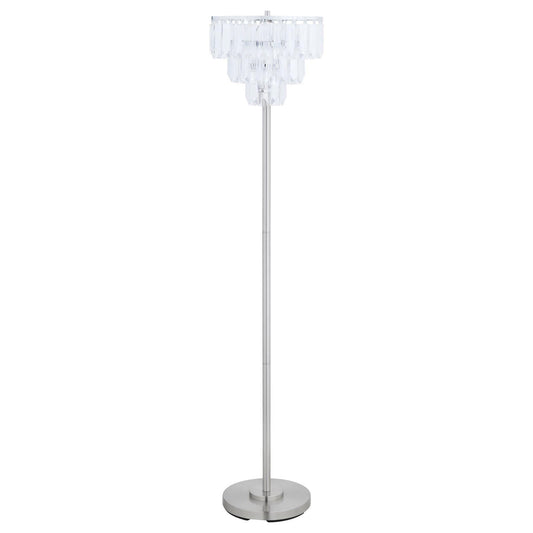 Chrome Metal Base Floor Lamp