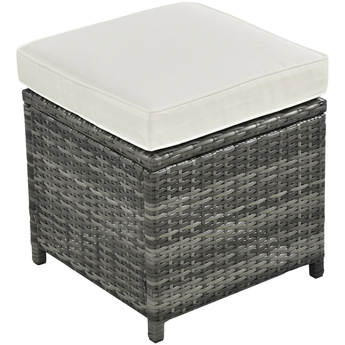 6-piece pe rattan sofa set with adjustable seat & storage box