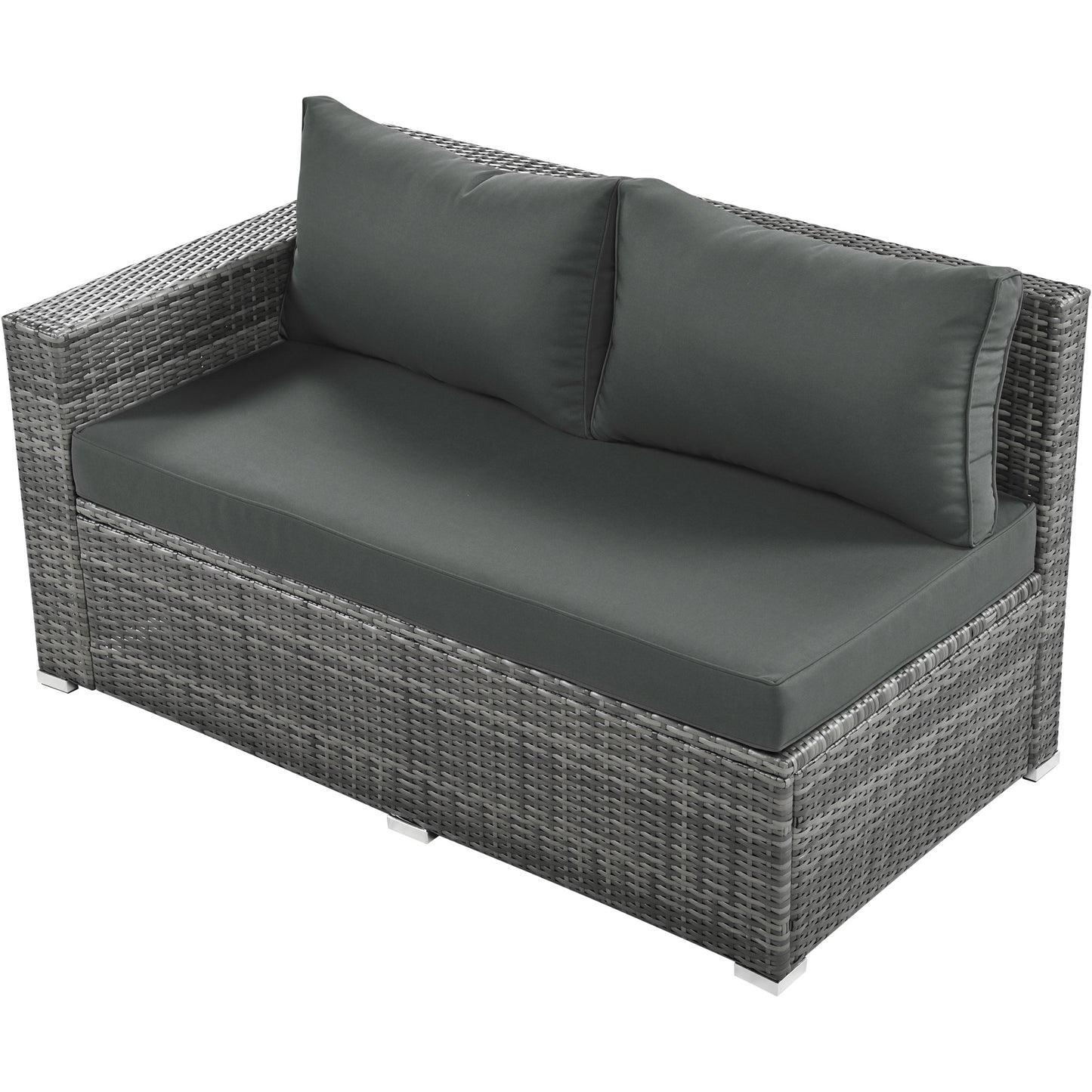outdoor 6-piece all weather pe rattan sofa set