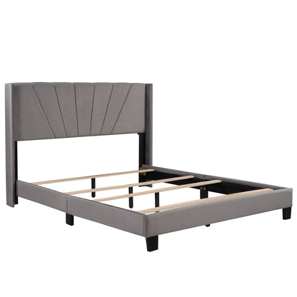 Amanda Velvet Upholstered Platform Bed