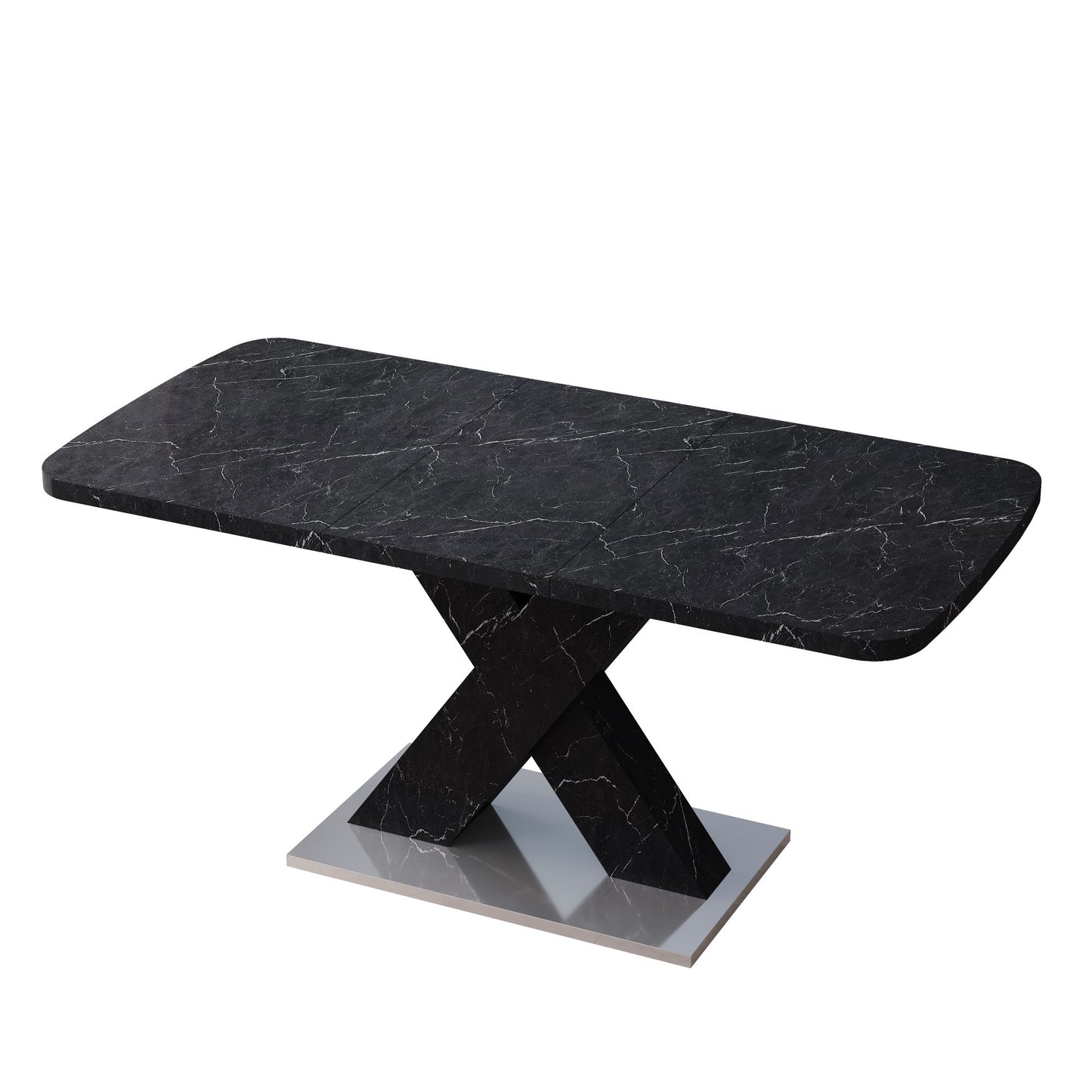 lux extendable marble square dining table