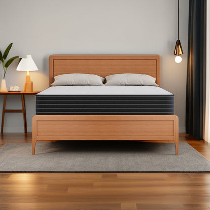 Memory Foam Hybrid Queen Mattresses in a Box with Individual Pocket Spring Breathable Comfortable for Sleep Supportive and Pressure Relief