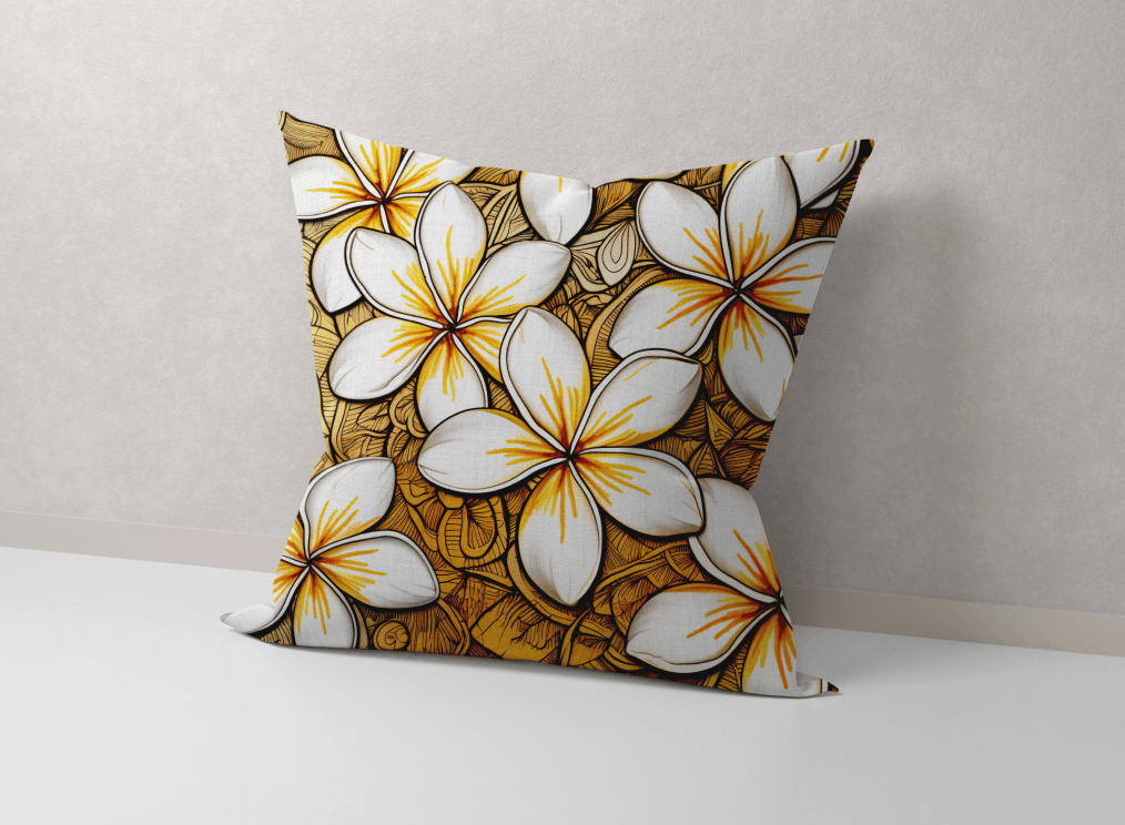 floral design cushion