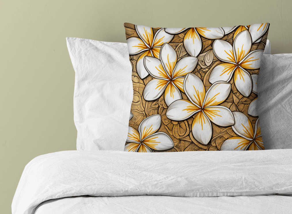 floral design cushion