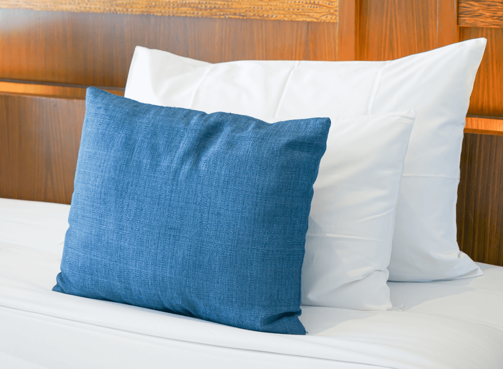 blue zigzag cushion