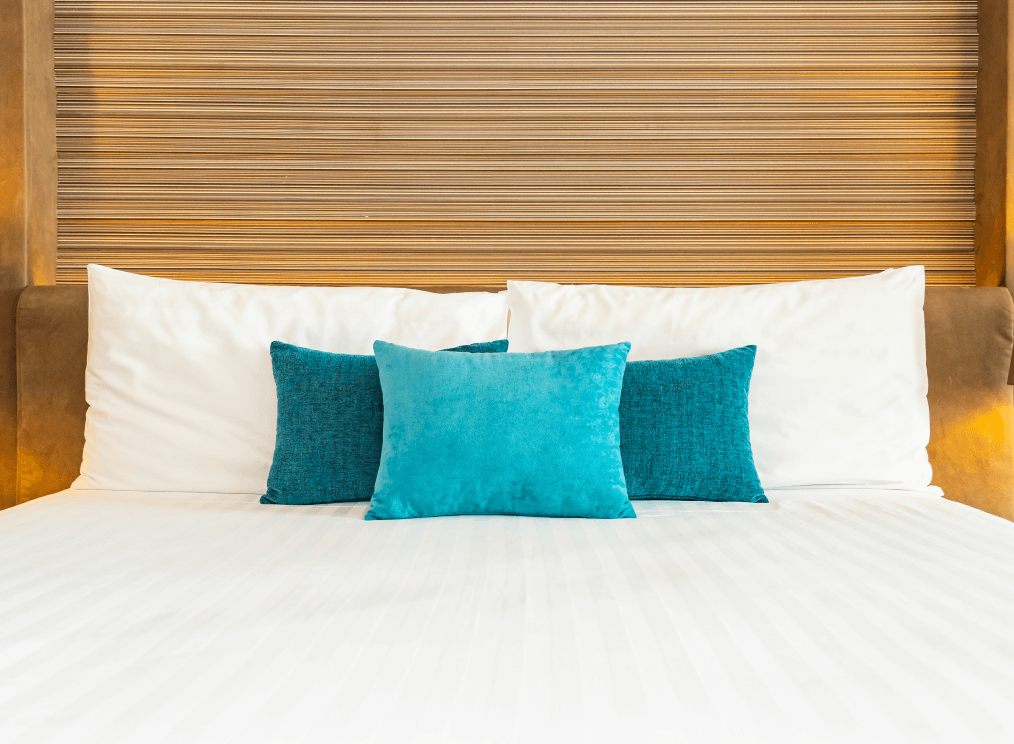 blue zigzag cushion