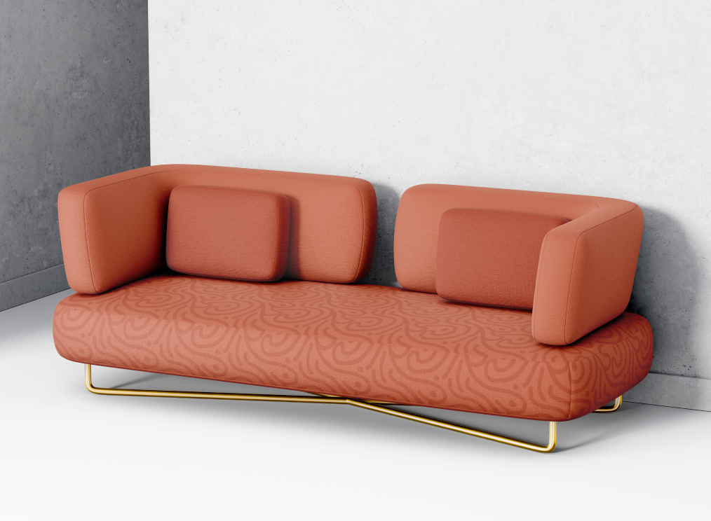 curved reclining sofa