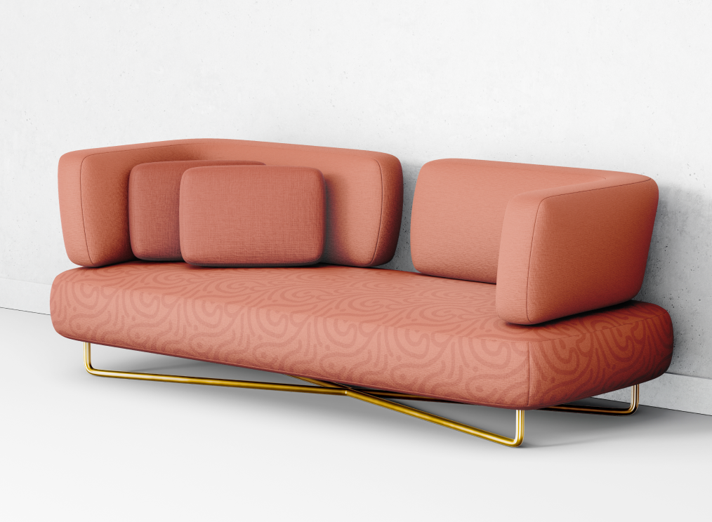 curved reclining sofa