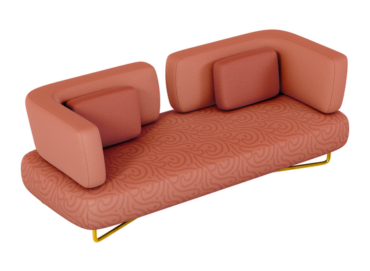 Curved reclining sofa