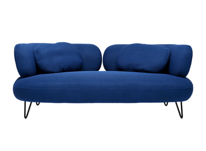 Curved reclining sofa