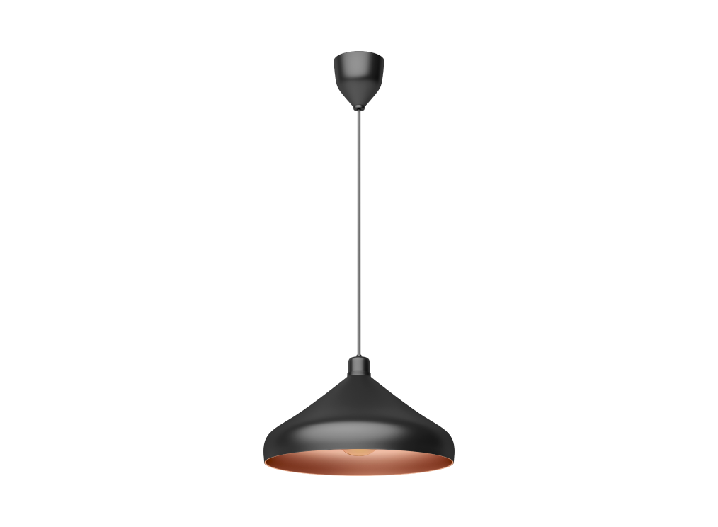 black metal single hanging light