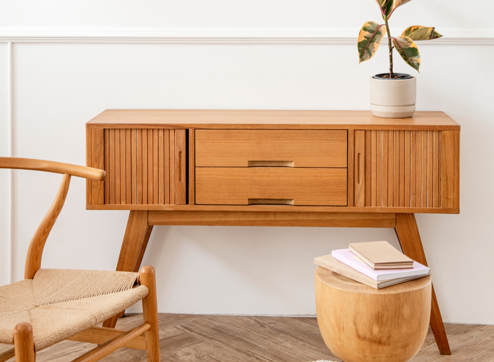 wooden side table