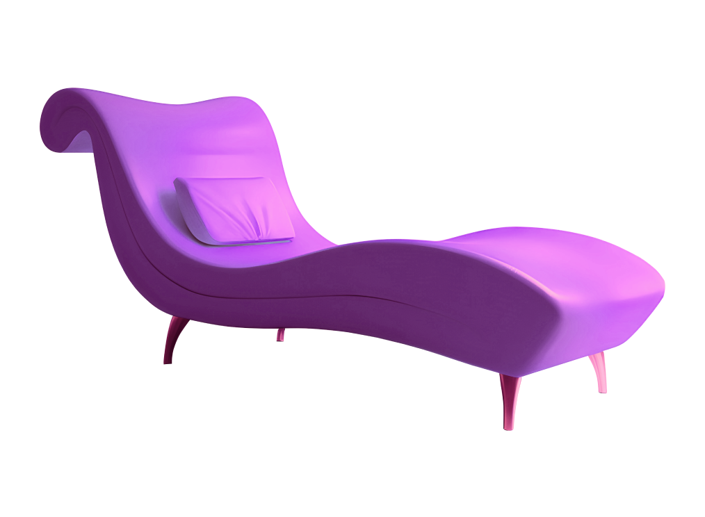 gufram armless chaise lounger
