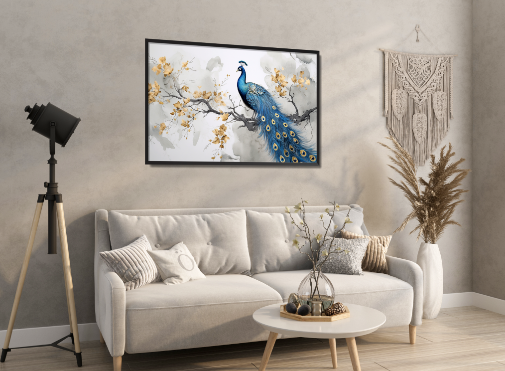 peacock canvas art wall painting