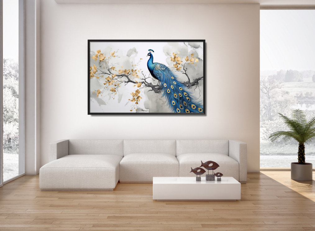peacock canvas art wall painting