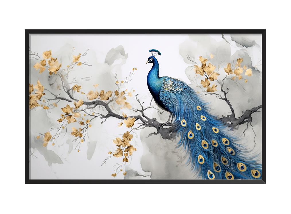 peacock canvas art wall painting