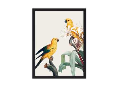 Jungle Parrots Table Art Painting