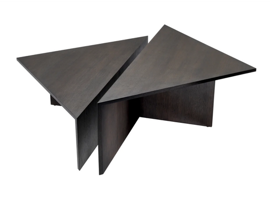 Dark Brown Triangular Coffee Table