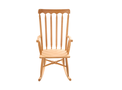 Wooden Rocking Chair with White Bathrobe